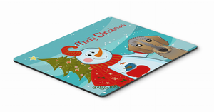 Snowman with Mouse Pad, Hot Pad or Trivet - 638508135582