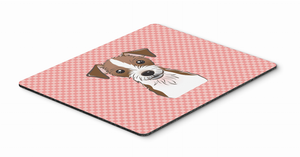 Checkerboard Design with Dog Mouse Pad, Hot Pad or Trivet - 615872913411