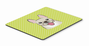 Checkerboard Design with Dog Mouse Pad, Hot Pad or Trivet - 615872914395