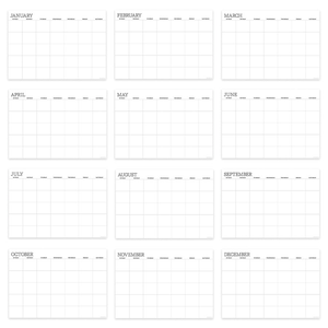 Undated Dry Erase Wire-o Hanging Wall Calendar - 619344358502