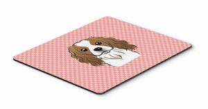 Checkerboard Design with Dog Mouse Pad, Hot Pad or Trivet - 615872913633
