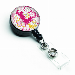 Flowers and Butterflies Retractable Badge Reel - 638508554581