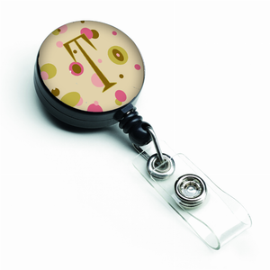 Tan Dots Retractable Badge Reel - 638508550460