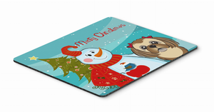 Snowman with Mouse Pad, Hot Pad or Trivet - 638508135742