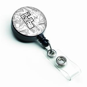 Musical Note Letters Retractable Badge Reel - 638508555045