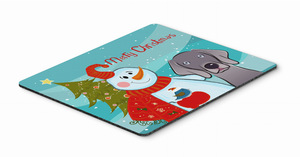 Snowman with Mouse Pad, Hot Pad or Trivet - 638508135568