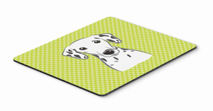 Checkerboard Design with Dog Mouse Pad, Hot Pad or Trivet - 615872914111