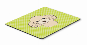 Checkerboard Design with Dog Mouse Pad, Hot Pad or Trivet - 615872914593