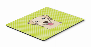 Checkerboard Design with Dog Mouse Pad, Hot Pad or Trivet - 615872914531