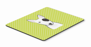 Checkerboard Design with Dog Mouse Pad, Hot Pad or Trivet - 615872914104