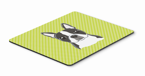Checkerboard Design with Dog Mouse Pad, Hot Pad or Trivet - 615872914043