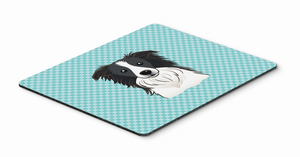 Checkerboard Design with Dog Mouse Pad, Hot Pad or Trivet - 615872913183