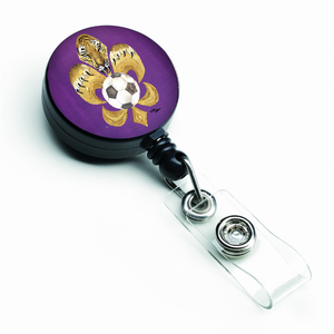 Tiger Fleur de lis Retractable Badge Reel - 638508548573