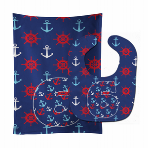 Nautical Baby Bib & Burp Cloth - 652259022144