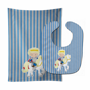 Boy Prince on Horse #2 Baby Bib & Burp Cloth - 652259019366
