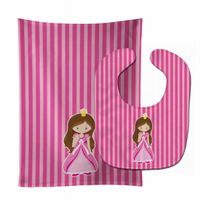 Girl Princess Baby Bib & Burp Cloth - 652259019465