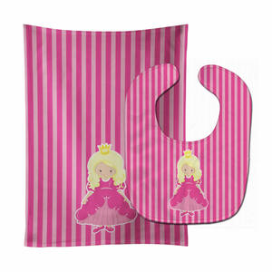 Girl Princess Baby Bib & Burp Cloth - 652259019373