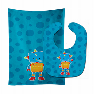Robot Baby Bib & Burp Cloth - 652259023172
