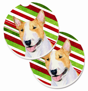 Dog Themed Holiday Christmas Cup Holder Car Coasters (Set of 2) - 638508593733