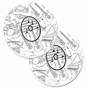 Letter Musical Letters Cup Holder Car Coasters (Set of 2) - 638508585042