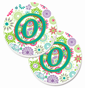 Letter Floral Cup Holder Car Coasters (Set of 2) - 638508586087