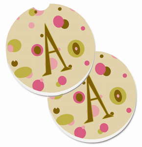 Letter Monogram Cup Holder Car Coasters (Set of 2) - 638508567550
