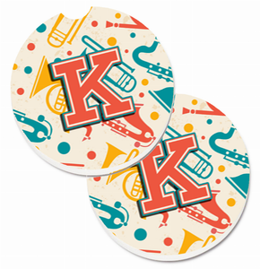 Letter Musical Letters Cup Holder Car Coasters (Set of 2) - 638508583451