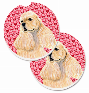 Dog Themed Valentine's Day Cup Holder Car Coasters (Set of 2) - 638508592873