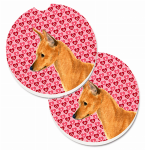 Dog Themed Valentine's Day Cup Holder Car Coasters (Set of 2) - 638508592231