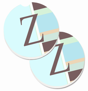 Letter Monogram Cup Holder Car Coasters (Set of 2) - 638508567543