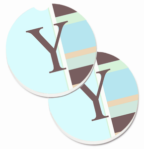 Letter Monogram Cup Holder Car Coasters (Set of 2) - 638508567536
