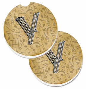 Letter Musical Letters Cup Holder Car Coasters (Set of 2) - 638508584335