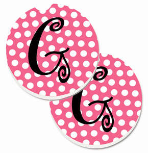 Letter Monogram Cup Holder Car Coasters (Set of 2) - 638508567109
