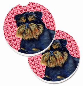 Dog Themed Valentine's Day Cup Holder Car Coasters (Set of 2) - 638508589354