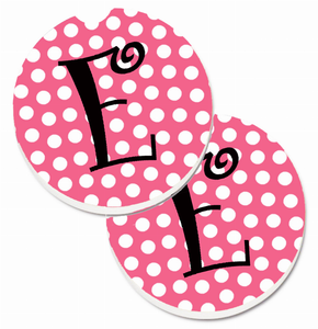 Letter Monogram Cup Holder Car Coasters (Set of 2) - 638508567086