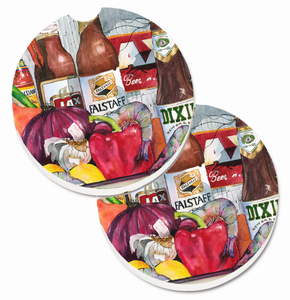 Mardis Gras  Cup Holder Car Coasters (Set of 2) - 638508561299