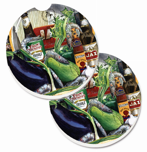 Mardis Gras  Cup Holder Car Coasters (Set of 2) - 638508561220
