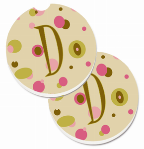 Letter Monogram Cup Holder Car Coasters (Set of 2) - 638508567581