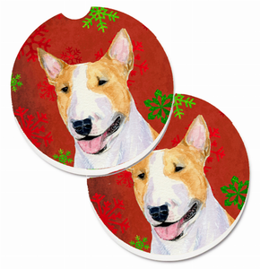 Dog Themed Holiday Christmas Cup Holder Car Coasters (Set of 2) - 638508593757