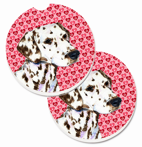 Dog Themed Valentine's Day Cup Holder Car Coasters (Set of 2) - 638508593061