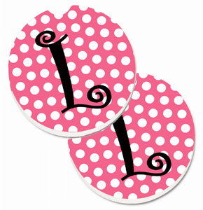 Letter Monogram Cup Holder Car Coasters (Set of 2) - 638508567154