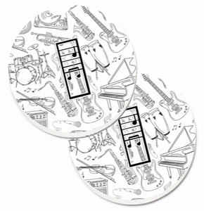 Letter Musical Letters Cup Holder Car Coasters (Set of 2) - 638508584984