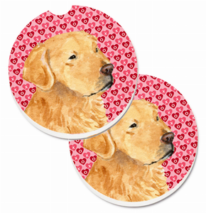Dog Themed Valentine's Day Cup Holder Car Coasters (Set of 2) - 638508593276