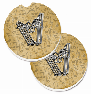 Letter Musical Letters Cup Holder Car Coasters (Set of 2) - 638508584342