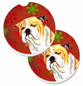 Dog Themed Holiday Christmas Cup Holder Car Coasters (Set of 2) - 638508591975