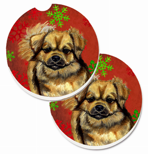 Dog Themed Holiday Christmas Cup Holder Car Coasters (Set of 2) - 638508588739