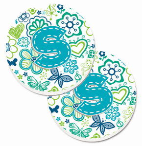 Letter Floral Cup Holder Car Coasters (Set of 2) - 638508584823