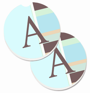 Letter Monogram Cup Holder Car Coasters (Set of 2) - 638508567291