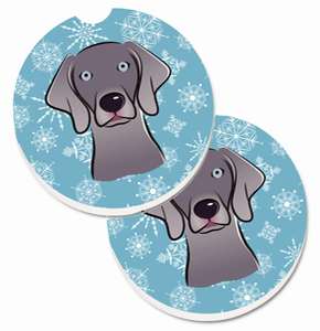 Dog Themed Holiday Christmas Cup Holder Car Coasters (Set of 2) - 638508566126