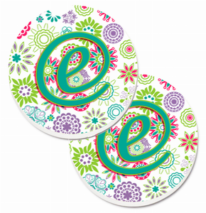 Letter Floral Cup Holder Car Coasters (Set of 2) - 638508585981